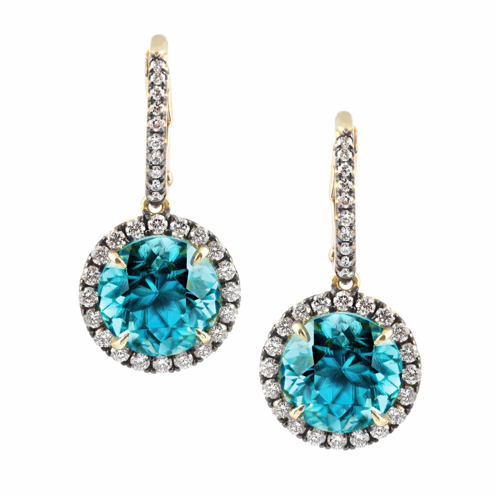 Juno Blue Zircon Earrings 23rd Street Jewelers